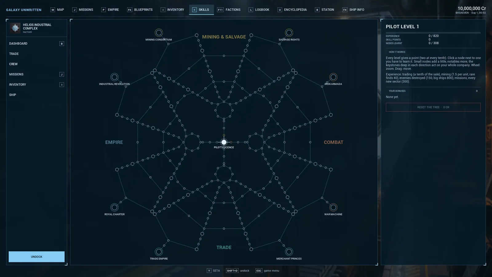 Preview of the passive skill tree. Its visual design is not final.