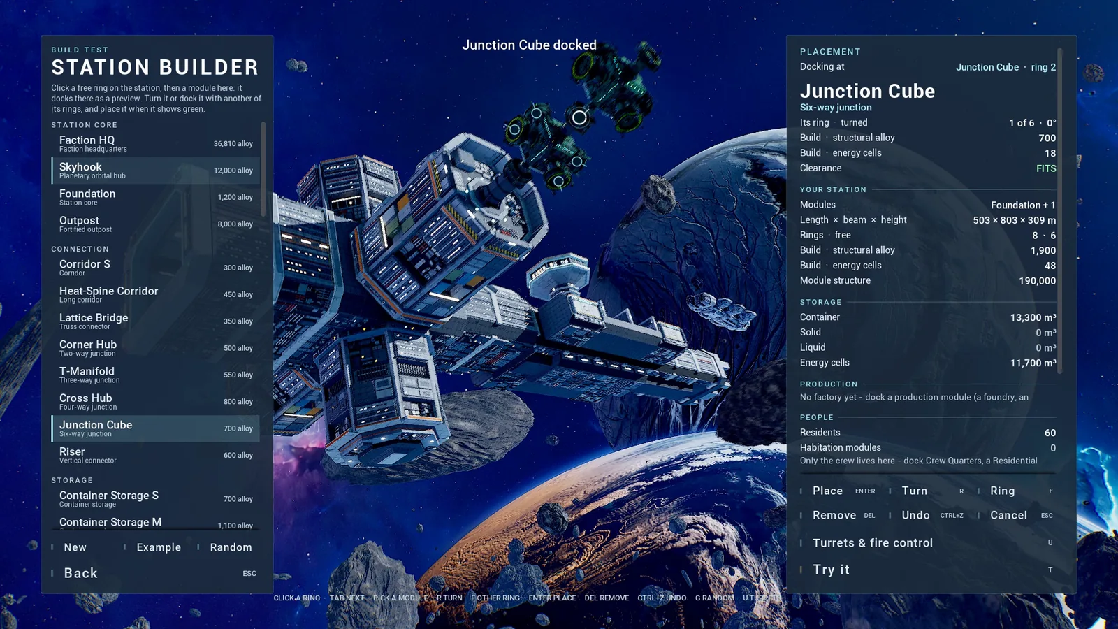 Building a station from its foundation