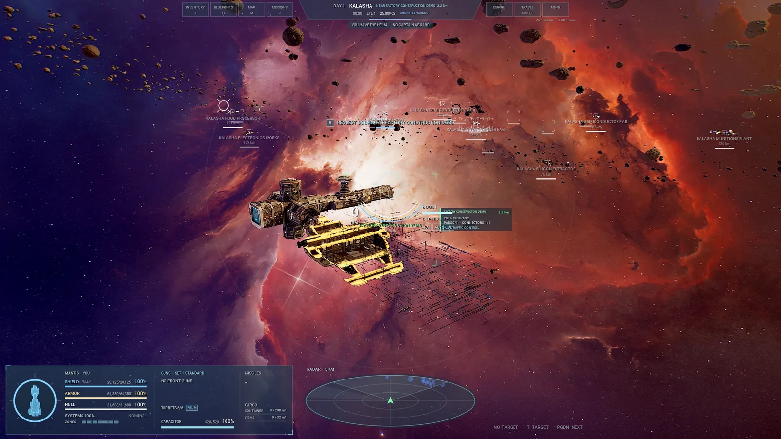A station takes shape in the live game world